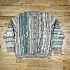 COOGI/CUGGI Vintage 80’s Multicolor Sweater/Cardigan Men’s Size Large